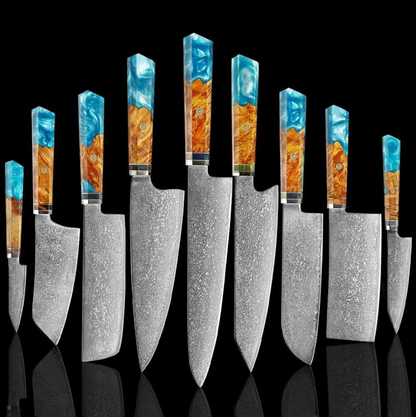 Blue Wave Resin Handle